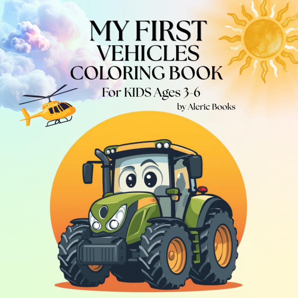 My First Vehicles Coloring Book cover